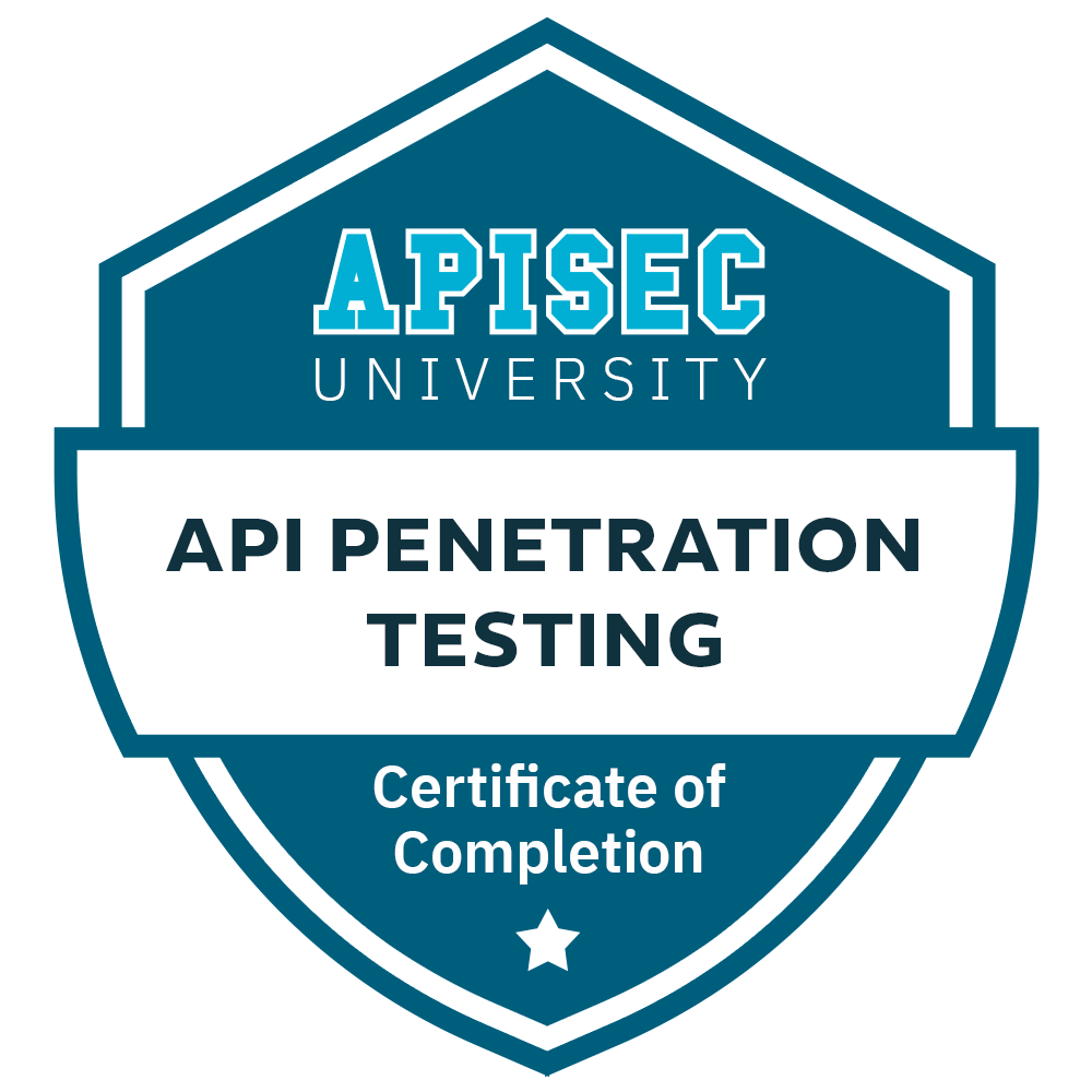 APIsec University API Penetration Testing badge